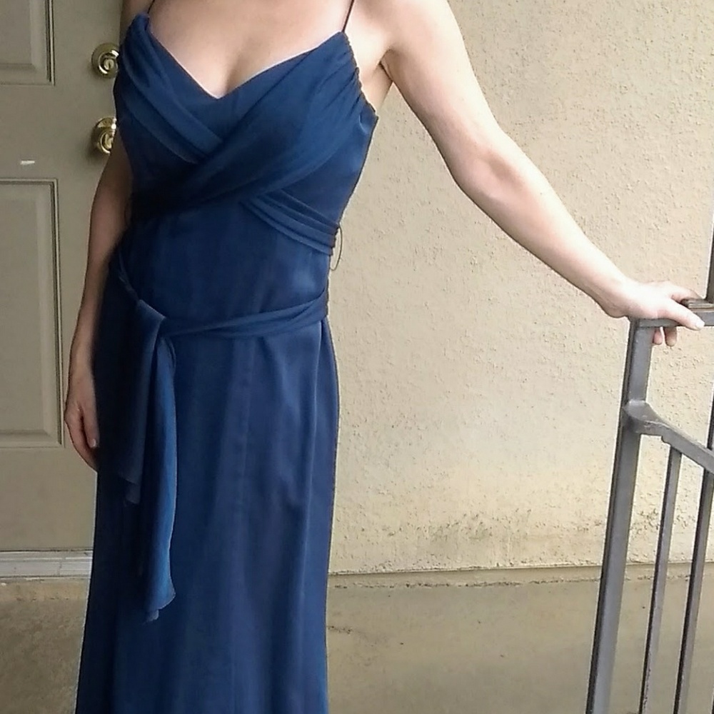 Betsy & Adam Blue Maxi Dress - Picture 5 of 5